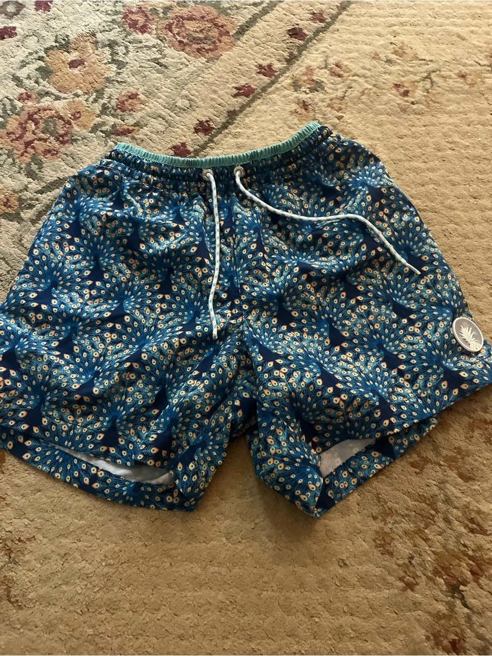 Chubbies Blue Floral-Print Men’s Drawstring (Swim)Shorts